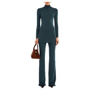 NWT Seroya Romina knit long sweater top forest green size small